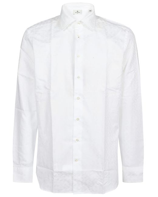 Etro White Roma Long Sleeve Shirt for men