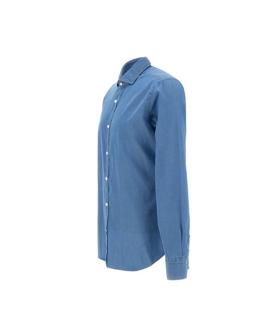 Barba Napoli Blue Cotton Shirt for men