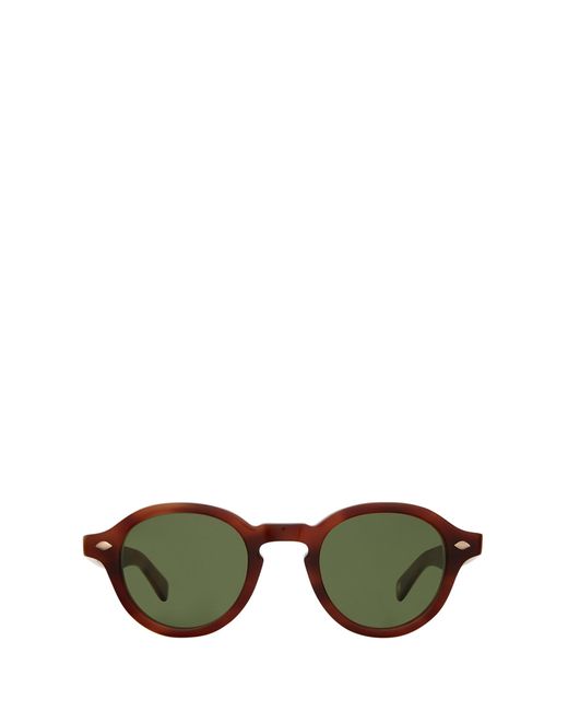 Garrett Leight Green Flipper Sun Vintage Burnt Tortoise Sunglasses