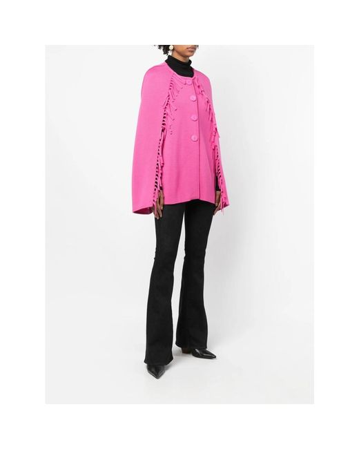 Charlott Pink Cape Wool Jumpers