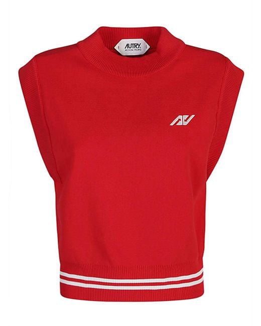 Autry Red Logo Vest