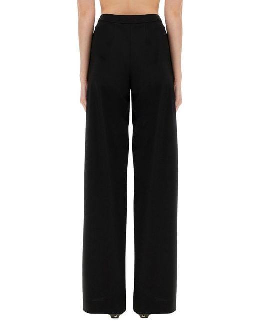 PT Torino Black Diana Pants Wool Elastane Trousers
