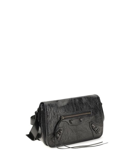Balenciaga Black Shoulder Bag Le City Lambskin (Ovis Aries) for men