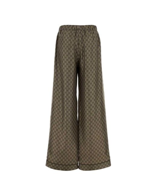Gucci Gray Trousers Silk