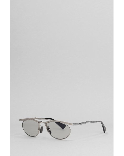 Kuboraum Gray H52 Sunglasses In Silver Metal Alloy