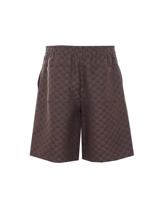 Gucci Gray Shorts Linen for men