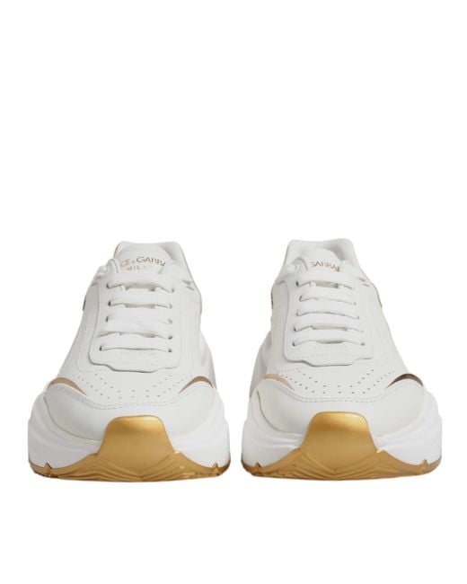 Dolce & Gabbana White Daymaster Low Top Sneakers Shoes Pl+Pu+83Lf
