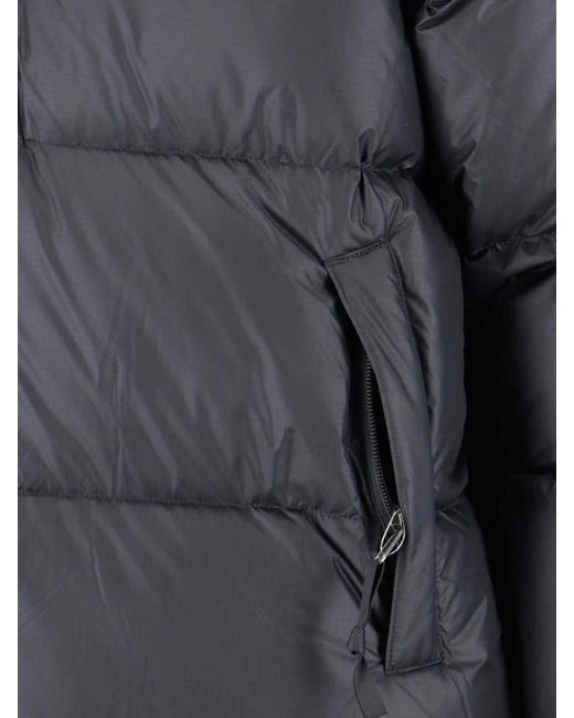 The North Face Blue Quilted Down Jacket With High Collar And Detachable Hood for men