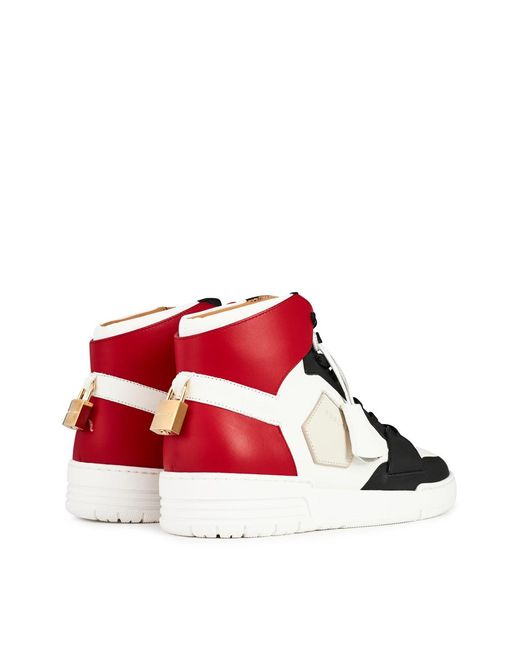 Buscemi White Air Jon High Padlock Sneakers Shoes for men