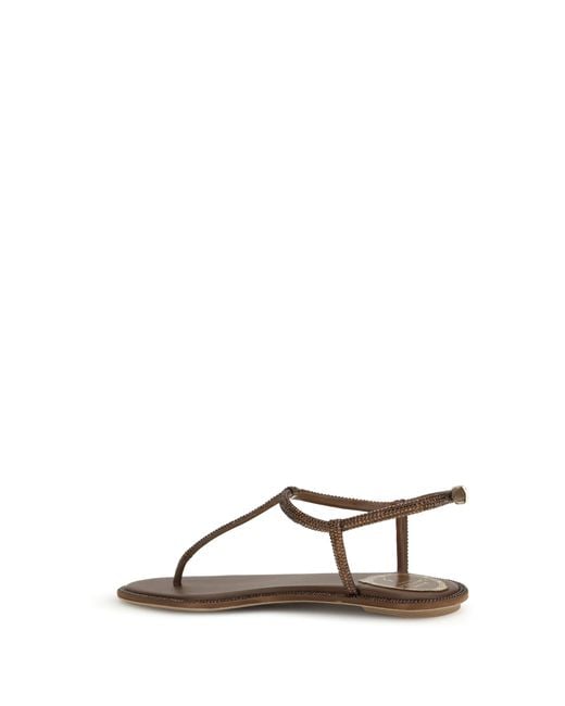 Rene Caovilla Multicolor Diana Sandals With Crystals