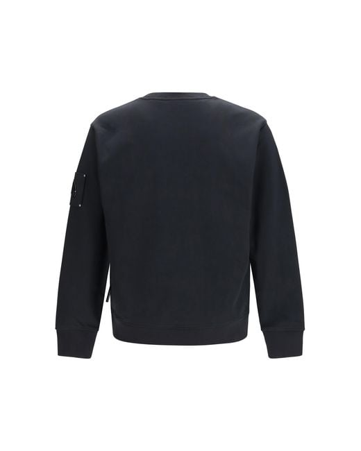 Moose Knuckles Blue Hartsfield Crewneck Sweatshirt Cotton Sweatshirts for men