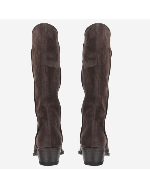 Khaite Brown Boots Clive Suede Upper: Leather; Sole: Leather