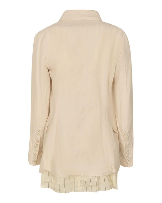 Marc Le Bihan Natural Two-Button Fringed Jacket