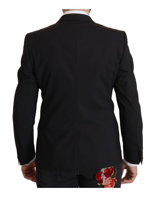Dolce & Gabbana Black Single Breasted Jacket Martini Blazer for men