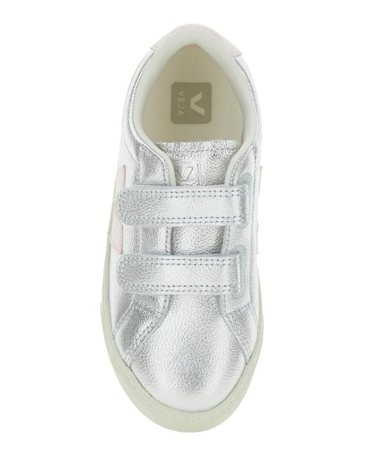 Veja White Sneakers Esplar Leather Organic Traced Trainers
