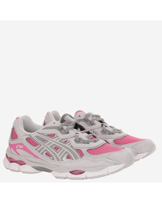 Asics Pink Sneakers Gel-Nyc Leather And Rubber Trainers