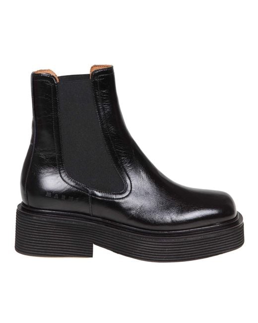 marni leather ankle boots