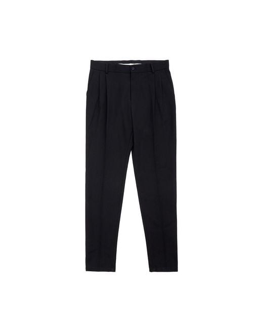 Dolce & Gabbana Black Pleated Dress Pants Modelnull for men