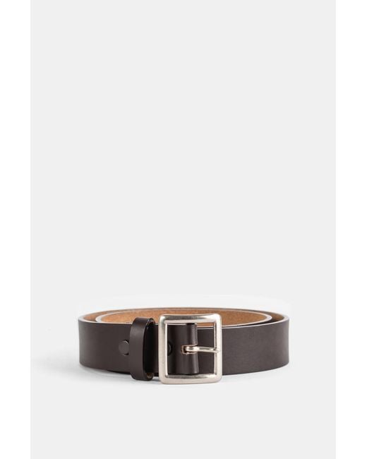 TAIGA TAKAHASHI Brown Leather Belt With Buckle for men