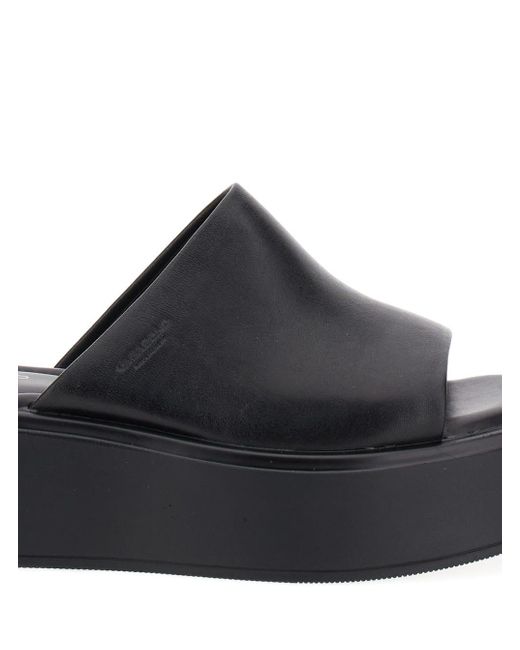 Vagabond Black 'Courtney' Sandals With Chunky Platform