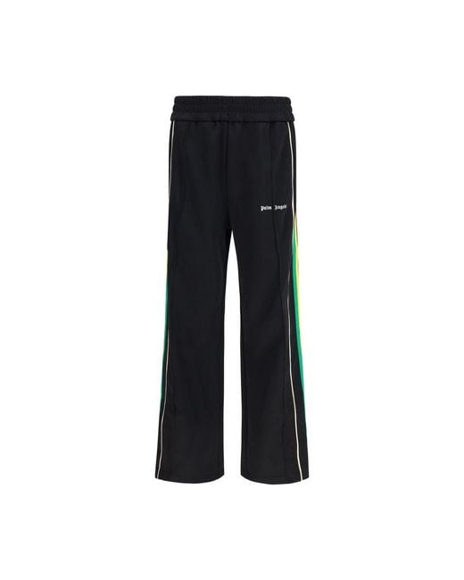 Palm Angels Black Polyester Athletic Pants for men