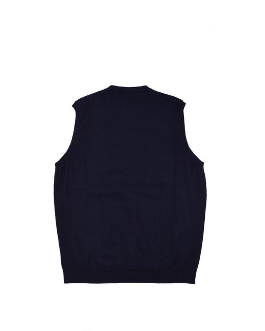 Drumohr Blue Cotton Vest for men