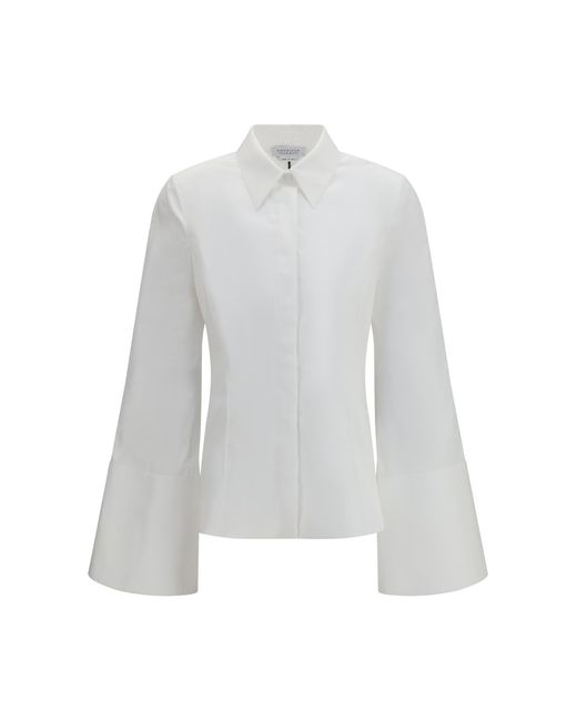 Gabriela Hearst White Jataya Fitted Cotton Shirt