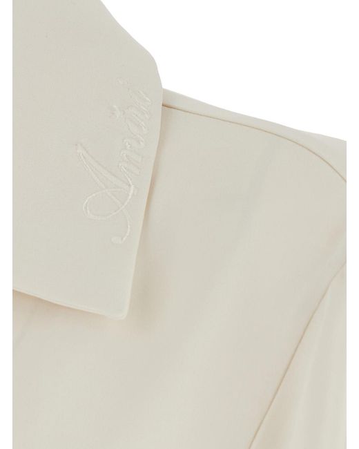 Amiri White Shirt With Polar Collar Polyester for men
