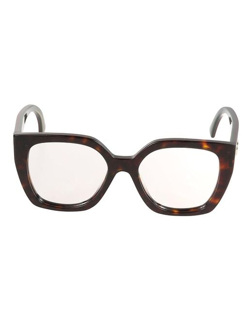 Gucci Brown Web-Stripe Embellished Gg Glasses