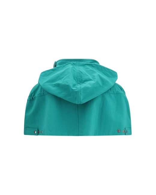Prada Green Nylon Cape Coat for men