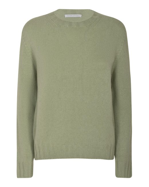 Oliver Lattughi Green Slim Fit Rib Trim Knit Sweater