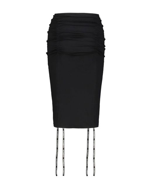 Vetements Black Gathered Jersey Skirt
