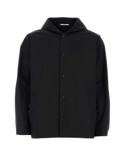 Valentino Black Buttoned Long-Sleeved Jacket for men