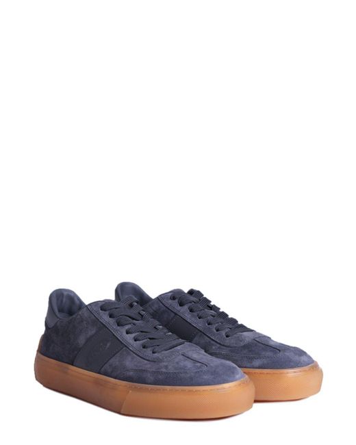 Tod's Blue Logo-embossed Lace-up Sneakers for men
