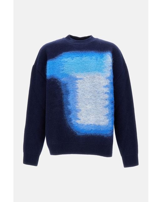Givenchy Blue Crew Neck Sweater for men
