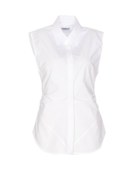 Dondup White Sleeveless Shirt