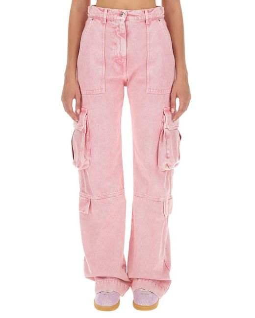 MSGM Pink Cargo Jeans