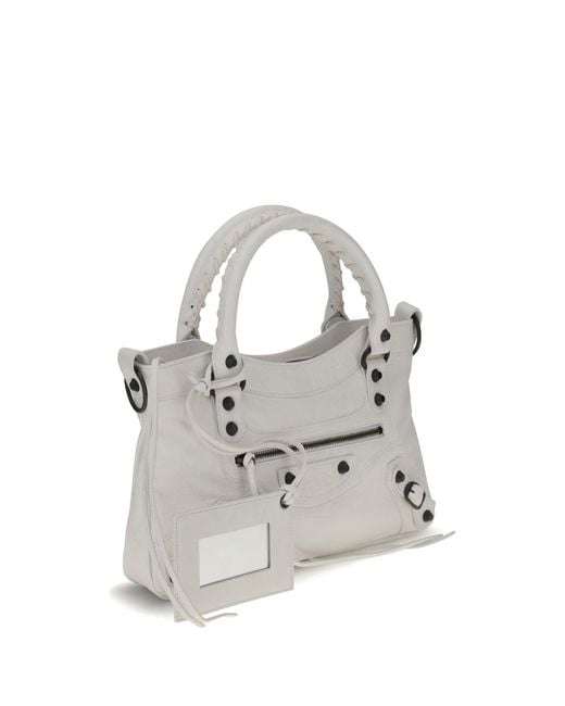 Balenciaga Le City First Handbag in White | Lyst