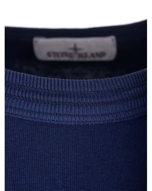 Stone Island Blue T-shirt With Pocket for men