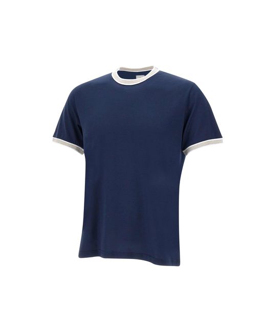 Eleventy Blue Cotton T-Shirt for men