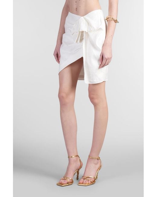 【送料&関税込】Cult Gaia Kit Skirt In White Linen Cult Gaia Kit Skirt in White | Lyst