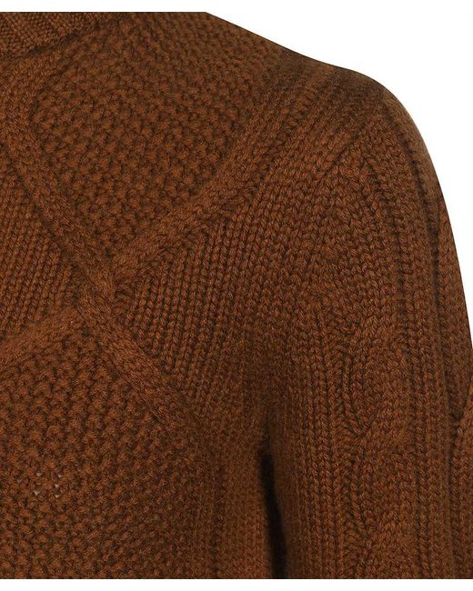 Max Mara Brown Fasto Cashmere-wool Blend Cropped Cardigan