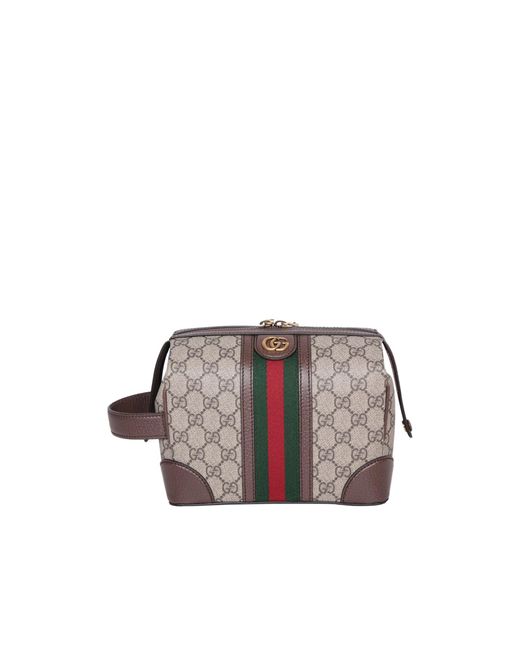 Gucci Multicolor GG Supreme Leather Wash Bag