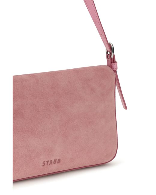 Staud Pink Harlow Shoulder Bag Calf Leather Bos Taurus