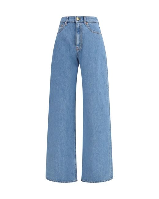 Blazé Milano Blue Wide Leg Nariida Jeans Cotton