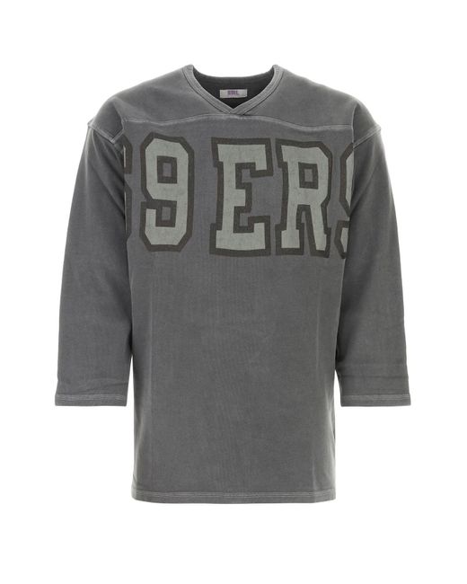 ERL Gray Dark Grey Cotton Sweatshirt for men