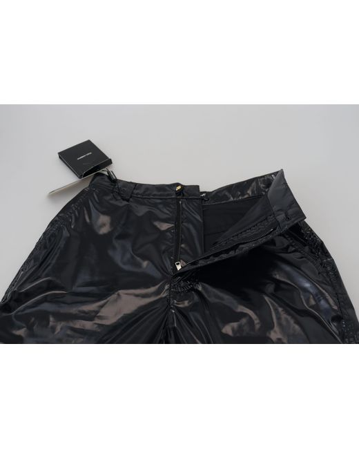 Dolce & Gabbana Black Nylon High Waist Skinny Pants