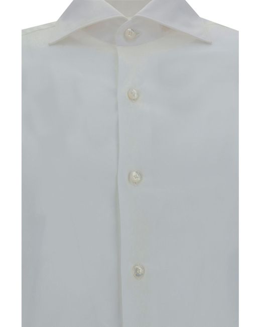 Finamore 1925 Gray Milano-simone Shirt for men