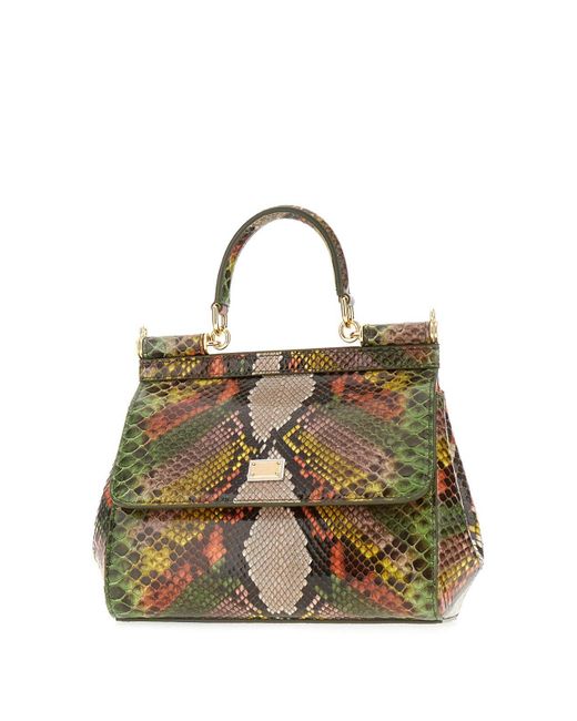 Dolce & Gabbana Metallic Medium Sicily Handbag
