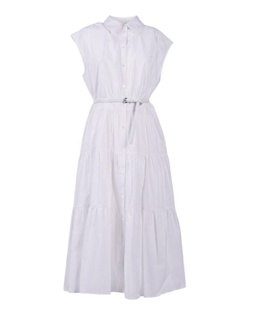 Michael Kors White Poplin Midi Shirt Drs